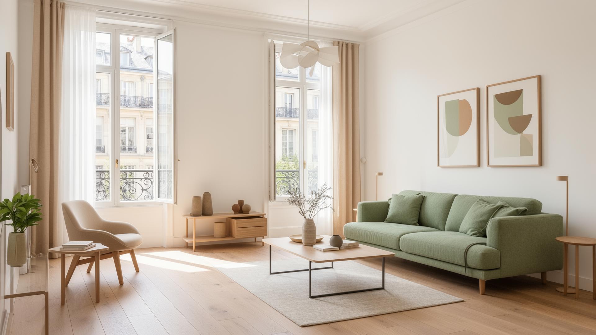 Appartement lumineux à Lyon avec décoration moderne